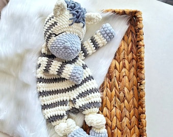 Crochet Zebra Lovey Pattern: Amigurumi Snuggler Comforter (US PDF)