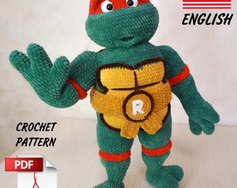 Modèle au crochet la tortue / Tortue en peluche drôle / Crochet Design PDF Tortue / Modèle Amigurumi