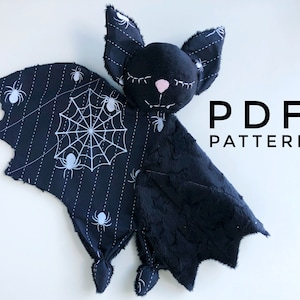 PDF Bat lovey sewing pattern, pdf bat toy tutorial XMD