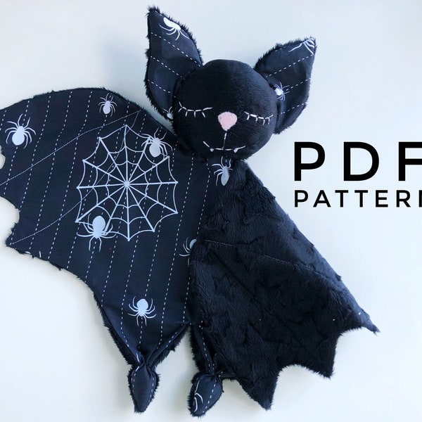Patron de couture PDF Bat lovey, tutoriel de jouet de chauve-souris pdf XMD