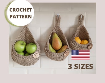 Wall hanging crochet  jute basket pattern | Crochet pattern |  decor DIY | Teardrop Basket | storage basket | Rustic home organization | JB