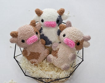 Modèle de vache au crochet, modèle de crochet Amigurumi de vache, modèle de peluche de vache, Ol