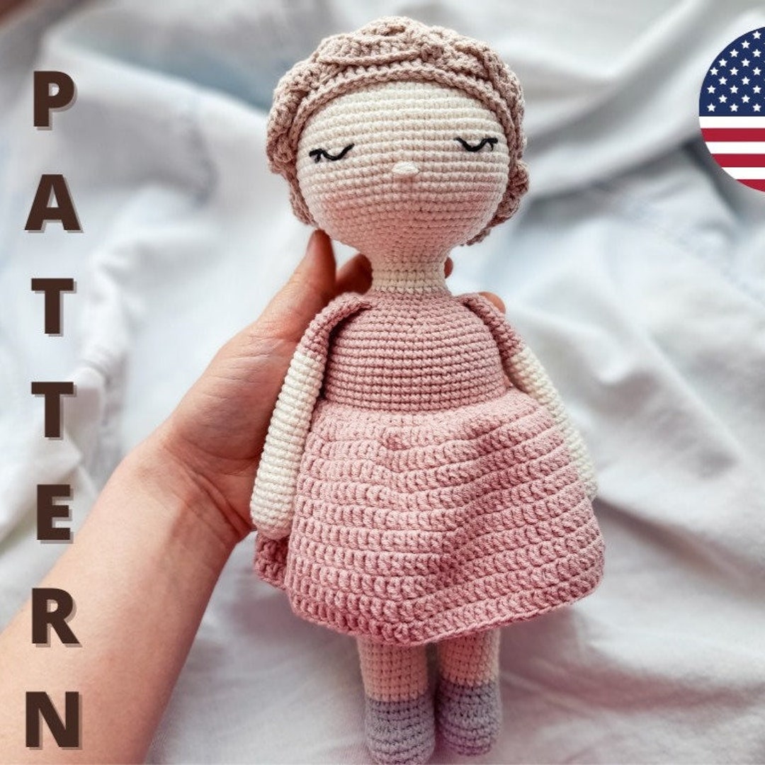 Crochet Sleeping Doll Pattern Amigurumi PDF Pattern. YC Etsy