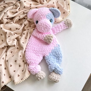 Crochet Pig Snuggler, Pig Knotted Lovey, Crochet Pattern Pig,  Crochet Animal Amigurumi,  Amigurumi lovey pattern,  Crochet Pattern Rag Doll
