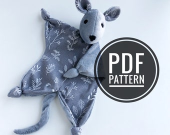 Baby Lovey Schnittmuster, Schnittmuster für Baby PDF, Maus Lovey Schnittmuster, Plüsch Baby Spielzeug pdf, Kuscheldecke Schnittmuster, Doudou PDF Baby Shower XMD