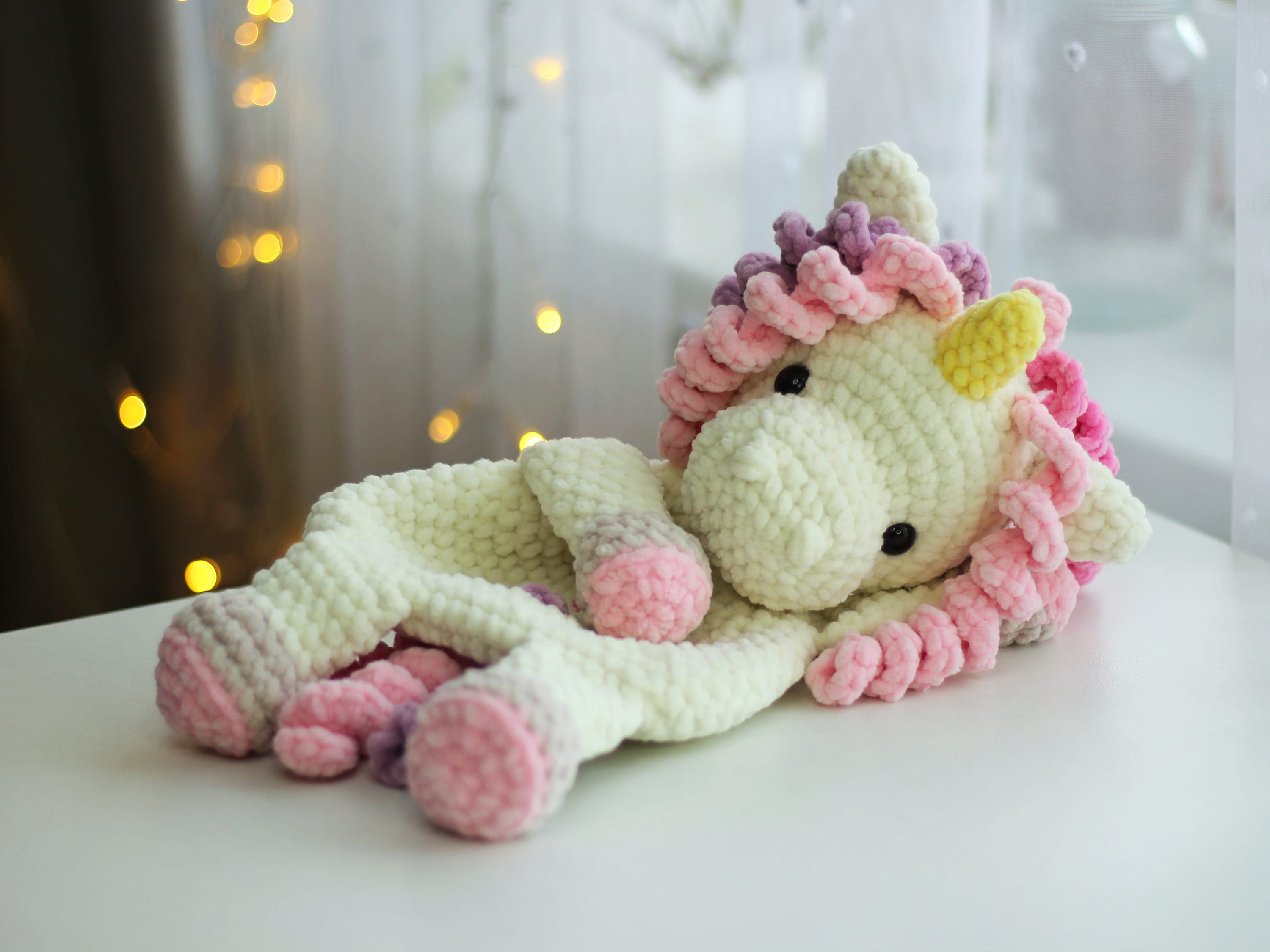 Unicorn Lovey Crochet Pattern Baby Lovey Unicorn Pattern Etsy