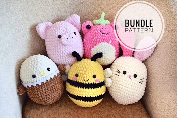 Crochet Squishmallow Pattern Bundle Squishables Pattern Amigurumi Animals Crochet  Plushies Pattern CT 