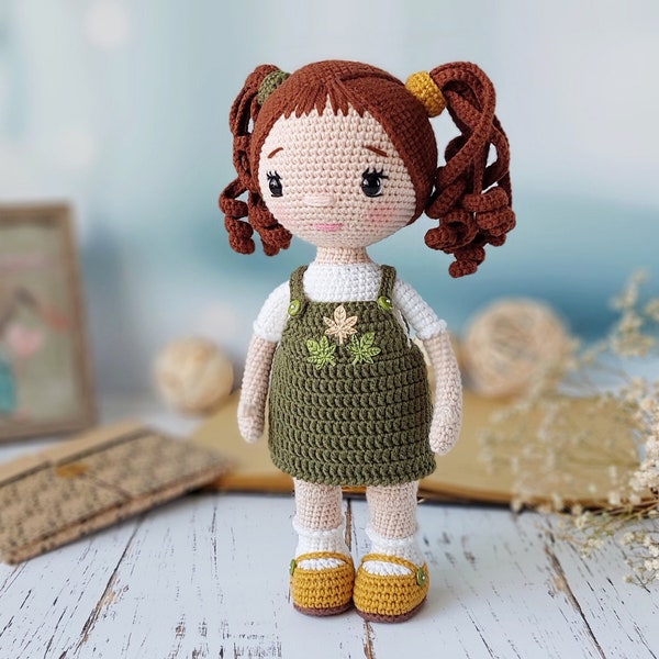 Patrón muñeca amigurumi crochet / patrón crochet PDF / muñeca niña crochet / patrón crochet en inglés PDF / tutorial confección de muñecas. CM