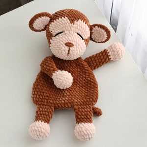 Crochet Monkey Lovey PATTERN: Beginner-Friendly Plush Snuggler (US PDF)