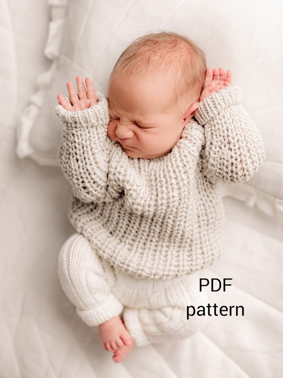 Knitting Pattern for Baby, Knit Pattern Baby Sweater, Newborn Knit