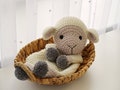 Lamb Lovey Crochet Pattern: Sheep Security Blanket (PDF Tutorial in English, US Terms) product logo