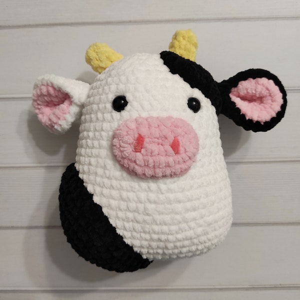 Crochet pattern cow, squishmallow cow, crochet cow toy, plush cow toy