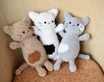 Crochet cat pattern Amigurumi cat pattern Cat pillow pattern Crochet plushie pattern CT