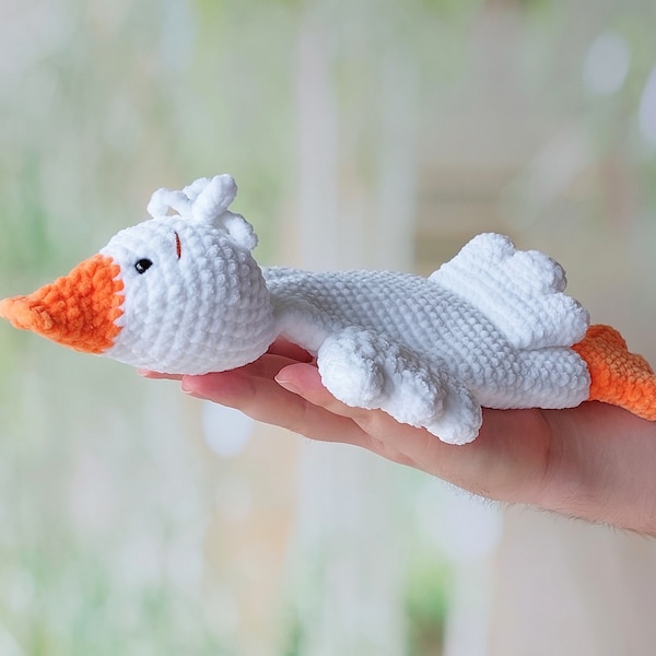 Crochet Goose Lovey Pattern, Baby Blanket, Crochet Snuggler, Pattern Mallard Duck, Amigurumi Duck Security Blanket, Comforter Goos. CM