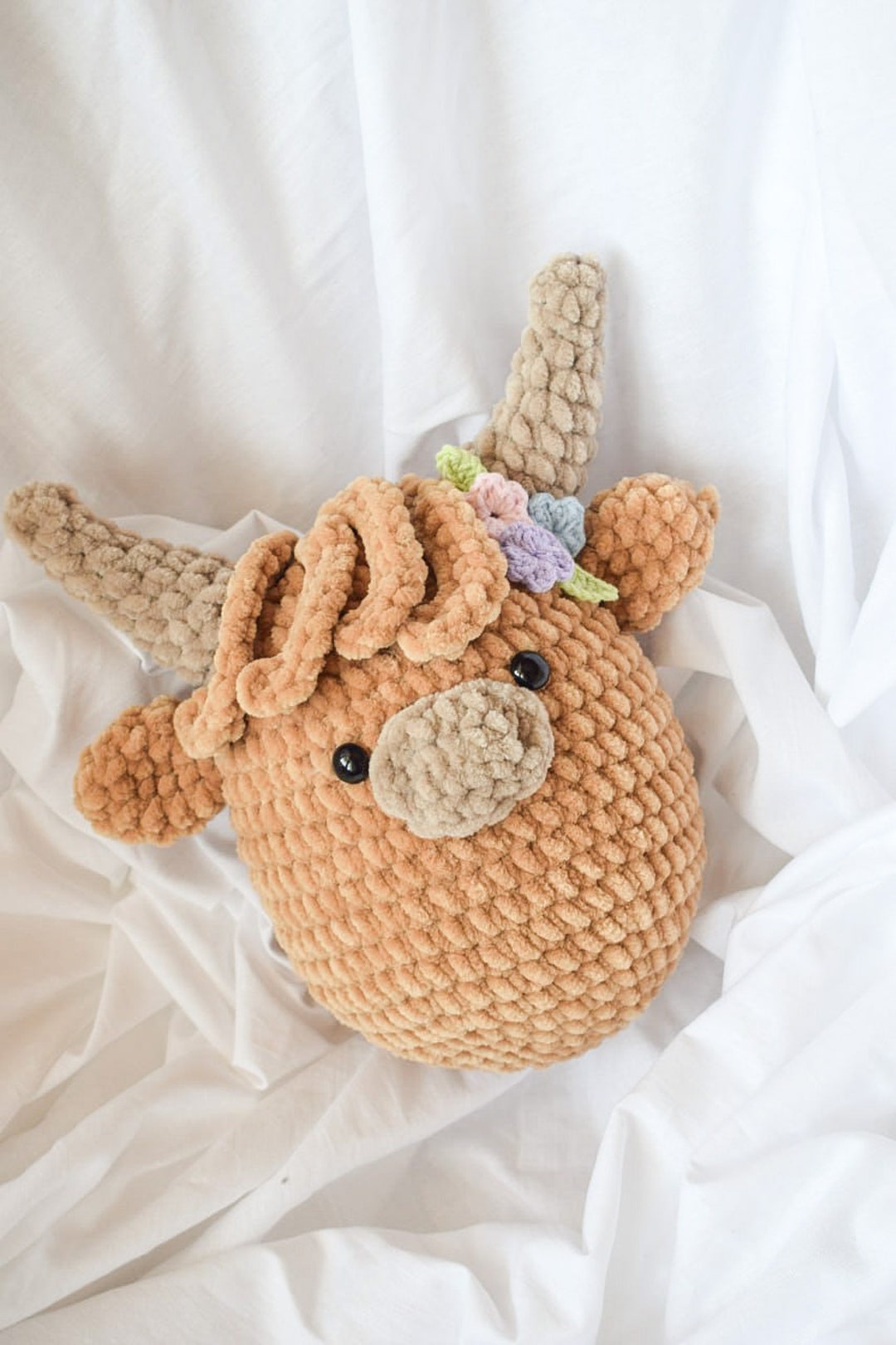 Crochet Highland Cow Pattern Cow Plush Pattern Amigurumi Cow Pattern