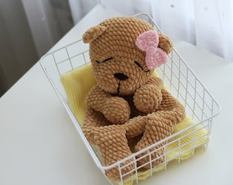Crochet Bear Lovey Pattern: Amigurumi Snuggler (US PDF)