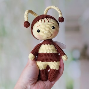 Crochet pattern amigurumi doll bee | crochet bee | easy crochet pattern | crochet baby doll pattern | pdf crochet tutorial | amigurumi. CM