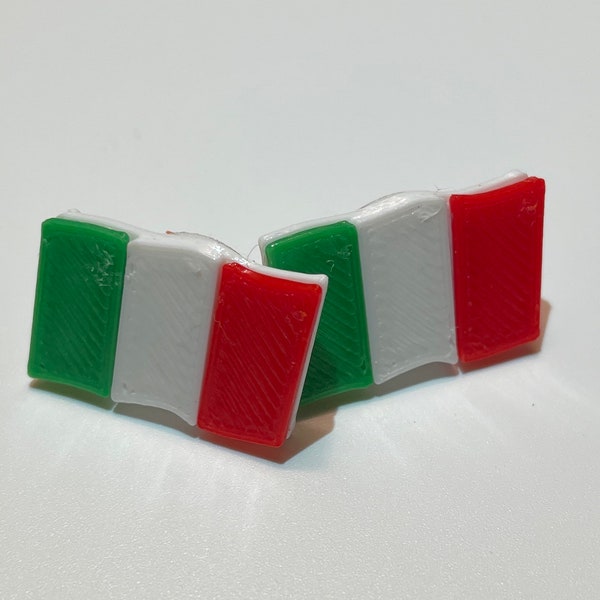 Italian Flag Earrings Etsy