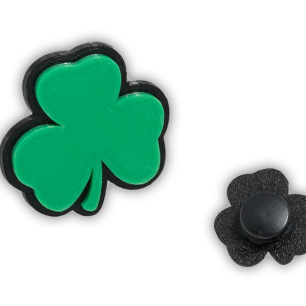 Shamrock Shoe Charm, St. Patrick's Day, Made in USA, Clover Accessory