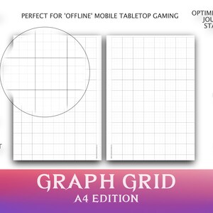 Graph Grid Printable, A4, Tabletop Gaming, Mobile Gaming, Disc Bound ...
