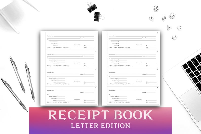 receipt book printable letter polish your small business