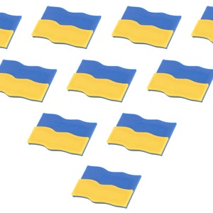 10 Pack Ukraine Flag Pin, Ukrainian Flag Pin, I Stand With Ukraine, Made in USA