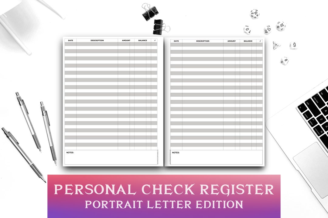 Example Of Personal Check Register This item is unavailable - Etsy