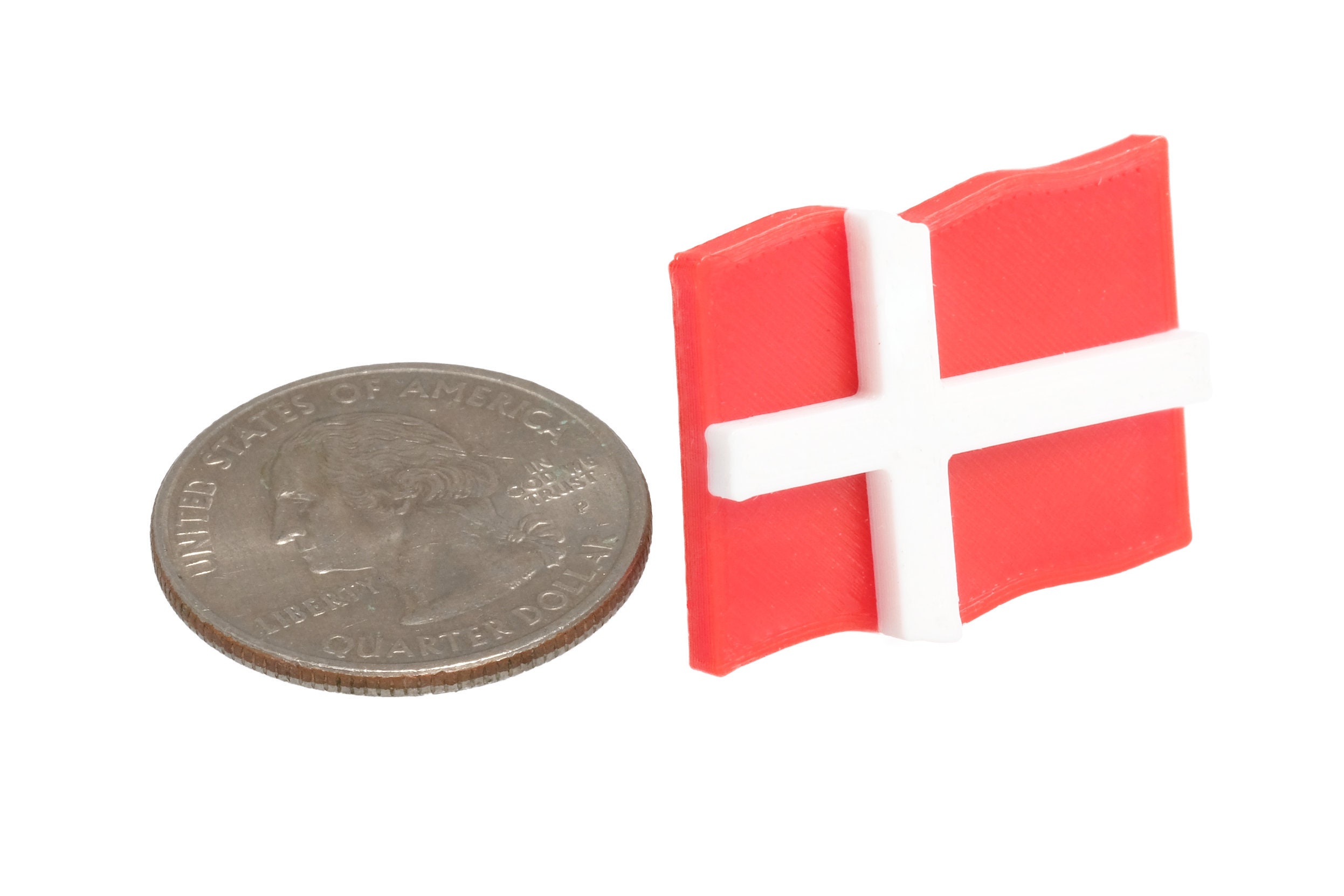 Denmark Flag Lapel Pin, Rubber Backing, Danish Pride, National Support ...