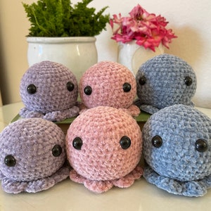 Octopus Stress Ball | Crochet Octopus | Worry Pet | Soft Stress Release Ball | Squishy Crochet Ball | Anxiety Ball | Octopus Plushie