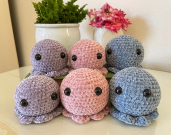 Octopus Stress Ball | Crochet Octopus | Worry Pet | Soft Stress Release Ball | Squishy Crochet Ball | Anxiety Ball | Octopus Plushie