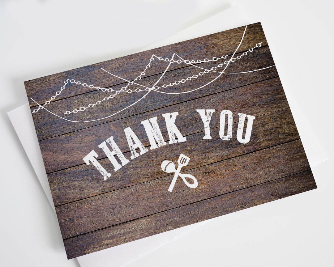 Babyq Thank You Cards for Couples Barbecue Baby Shower Etsy