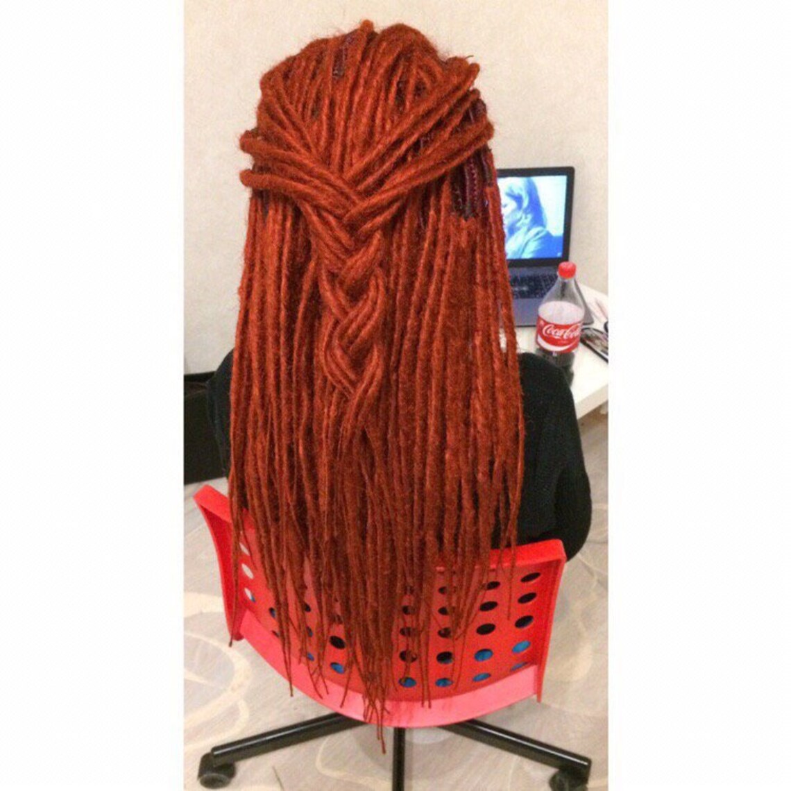 Red Synthetic Dreads Classic Dreadlocks full set or single DE Etsy
