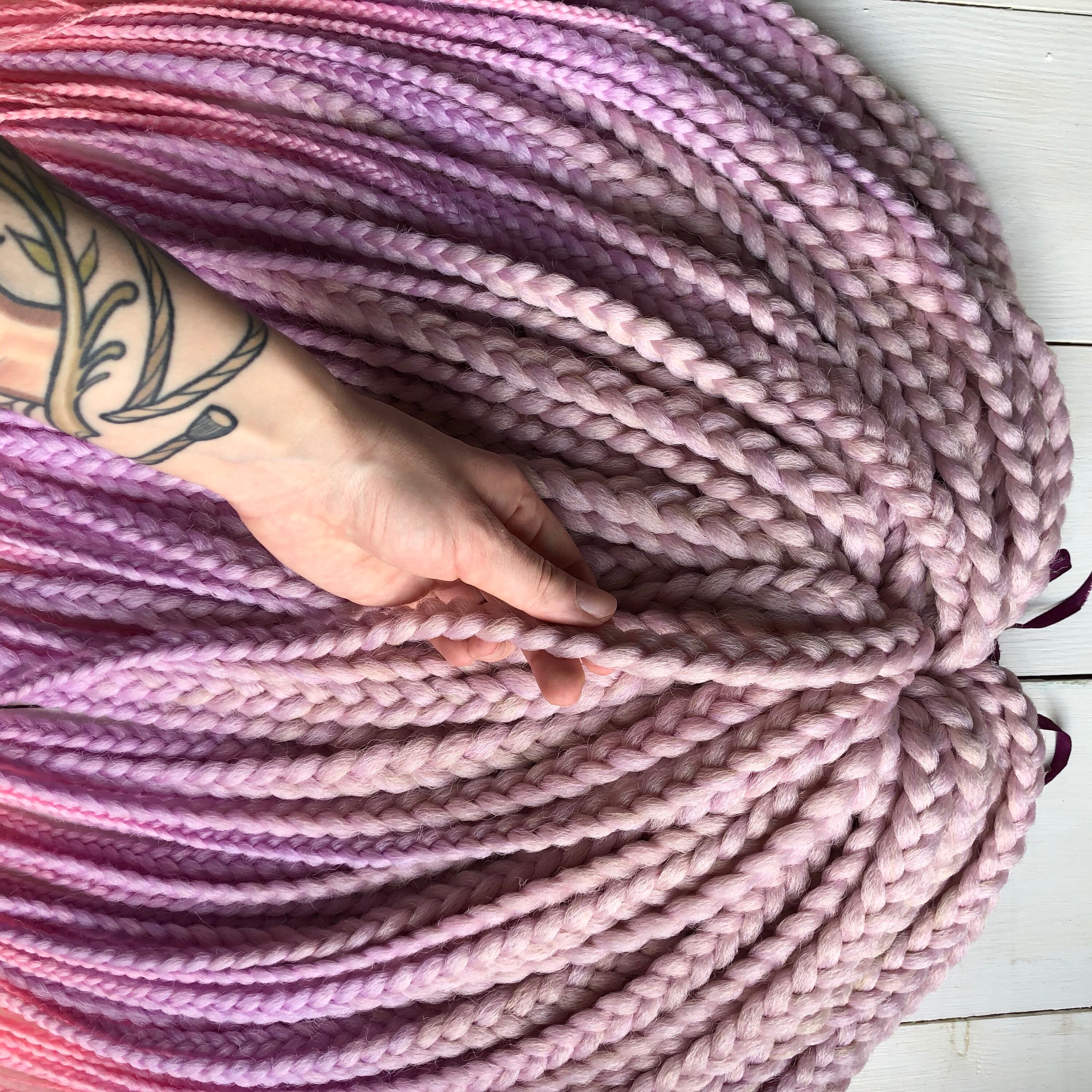 Synthetic Braids Blonde Lavender Pink Ombre DE Braids Fake | Etsy Ireland