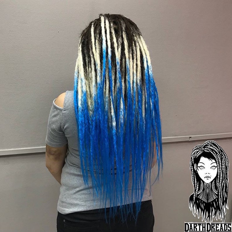 Brown Blonde Blue Ombre Synthetic Dreads Crochet Dreadlocks Etsy