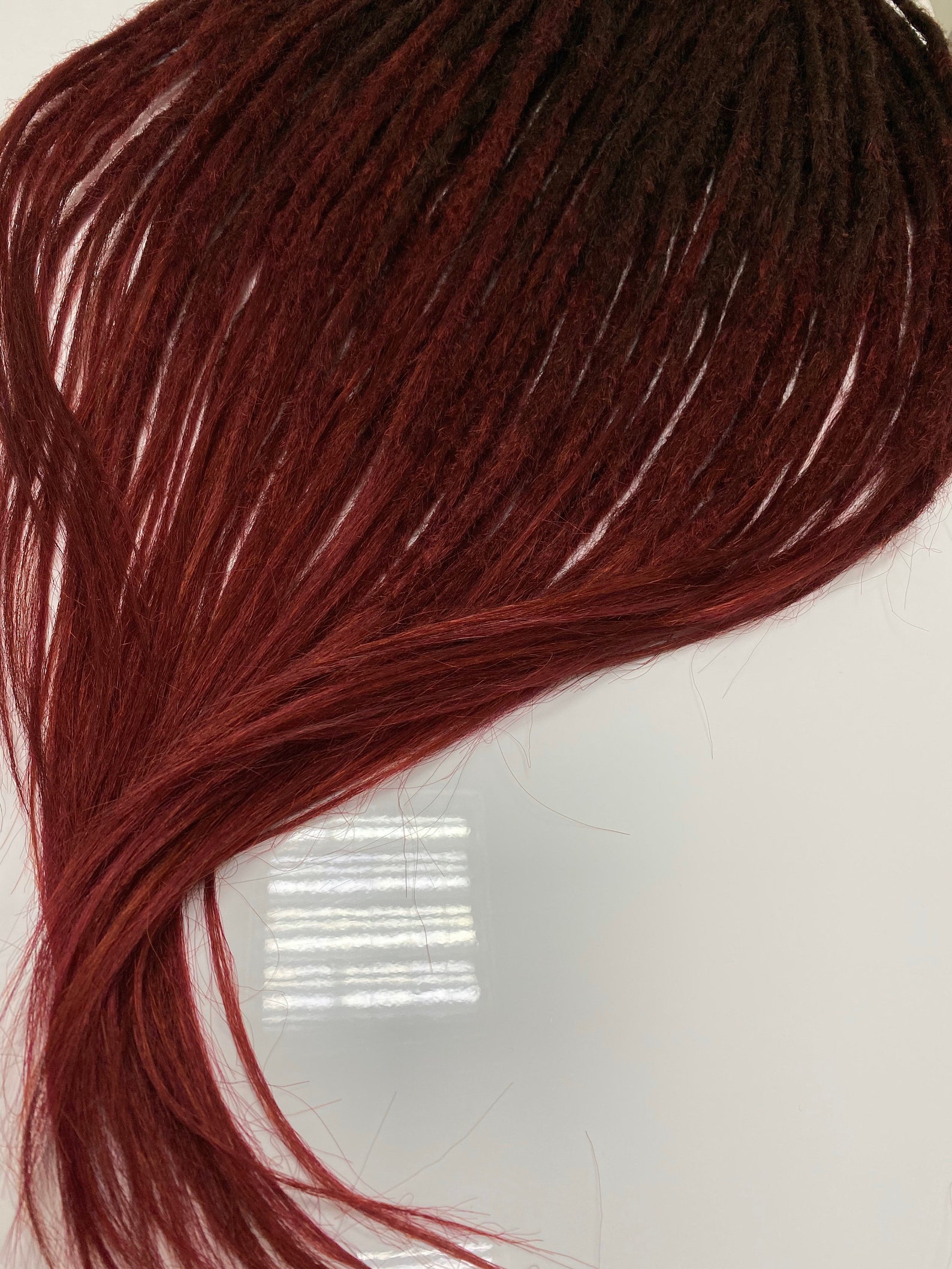 Brown to Wine Red Ombre Synthetic Dreads Crochet Dreadlocks Etsy