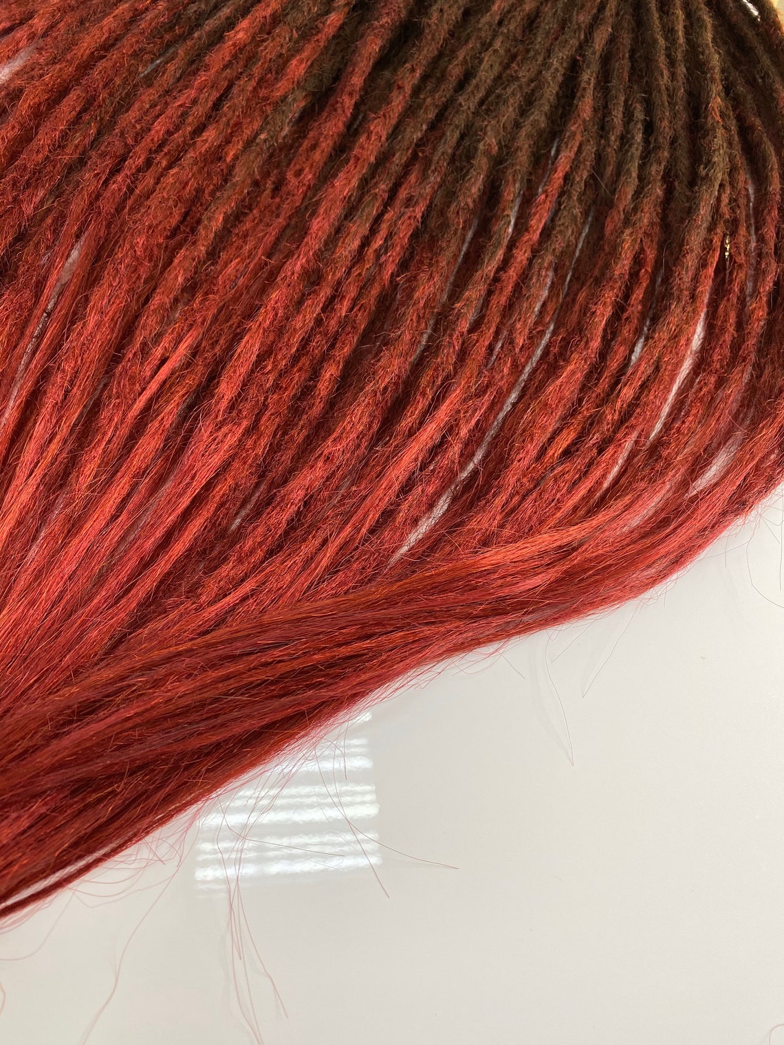 Brown to Wine Red Ombre Synthetic Dreads Crochet Dreadlocks Etsy