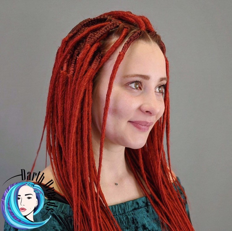 double ended synthetic dreads red
