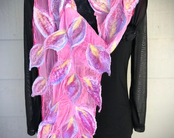 Nuno Felted Floral Scarf