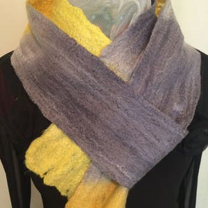 Wet Felted Cobweb Scarf - Unisex/Reversible