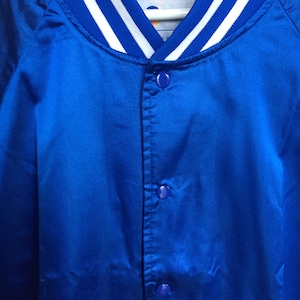 Vintage Retro Blue Bomber Baseball Sportswear Jacket - Trimark - Men&#39;s XXL