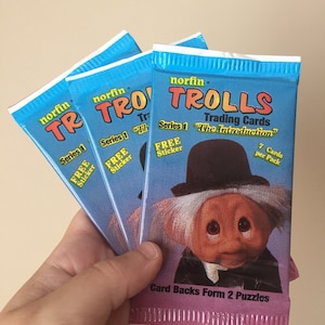 Vintage 3er-Pack Norfin Trolls Karten - Sammelbare Nostalgische Troll Karten - Serie 1 - It's a Lottery! Welche Karten bekommst du?