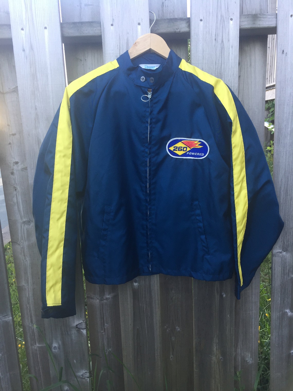 Vintage Retro Sportswear Jacket With Racing Patch Blue With - Etsy