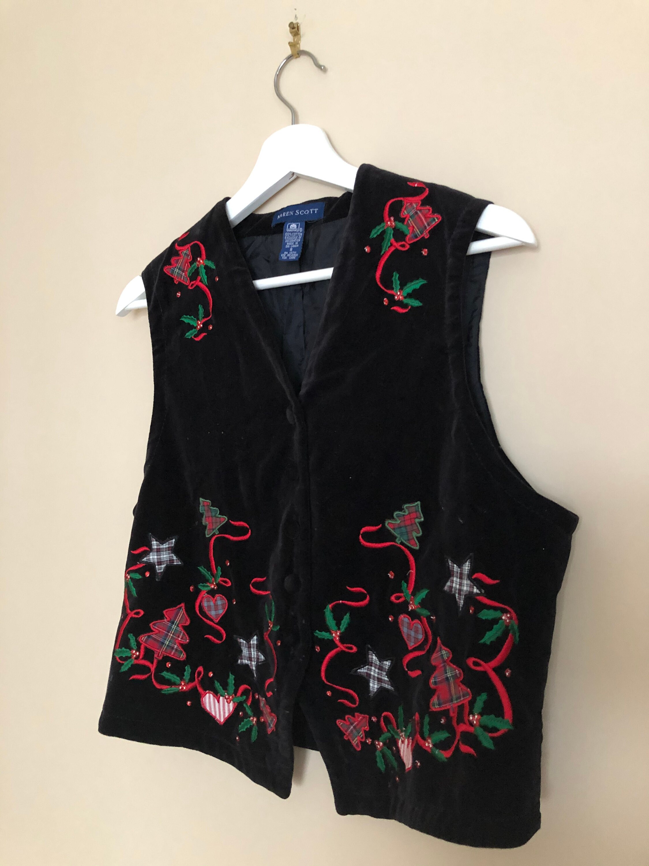 Vintage Ugly Christmas Holiday Vest Karen Scott Vest With Etsy