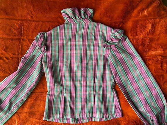 Vintage Early 1980s Prairie Style Button Up Blous… - image 3