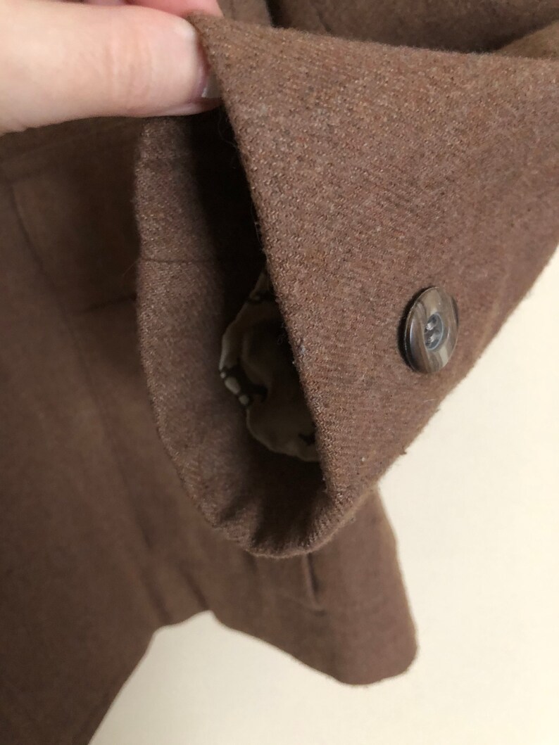 Vintage 1970s Men/'s Western or Military Style UTEX Wool Blazer with Horse Printed Lining