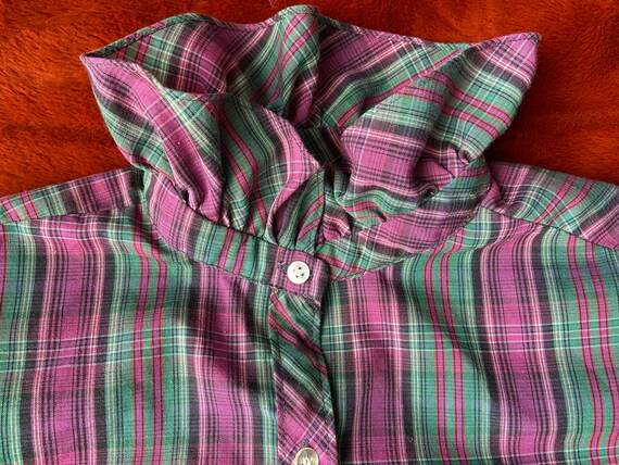 Vintage Early 1980s Prairie Style Button Up Blous… - image 7