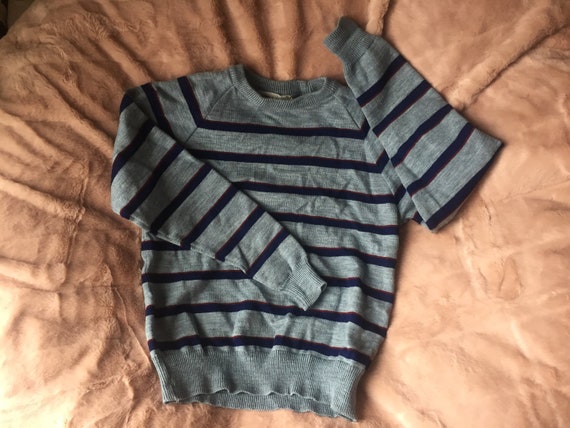 Vintage 1970s Striped Knit Sweater - Mens Sweater… - image 5