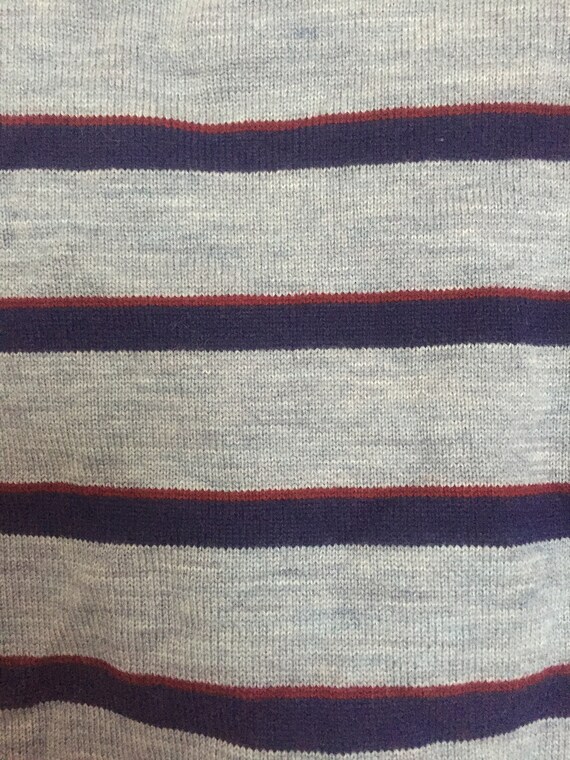 Vintage 1970s Striped Knit Sweater - Mens Sweater… - image 3
