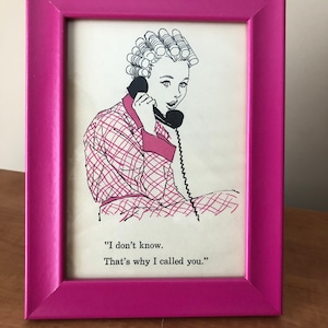 I Don&#39;t Know, That&#39;s Why I Called You - ingelijste Barbie-print, pagina uit 1963 Barbie-kinderboek
