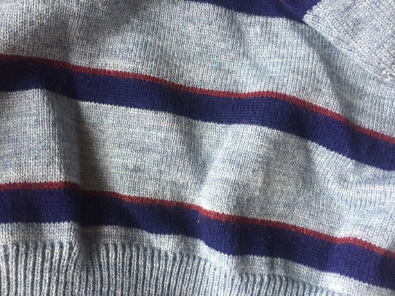 Vintage 1970s Striped Knit Sweater - Mens Sweater… - image 4